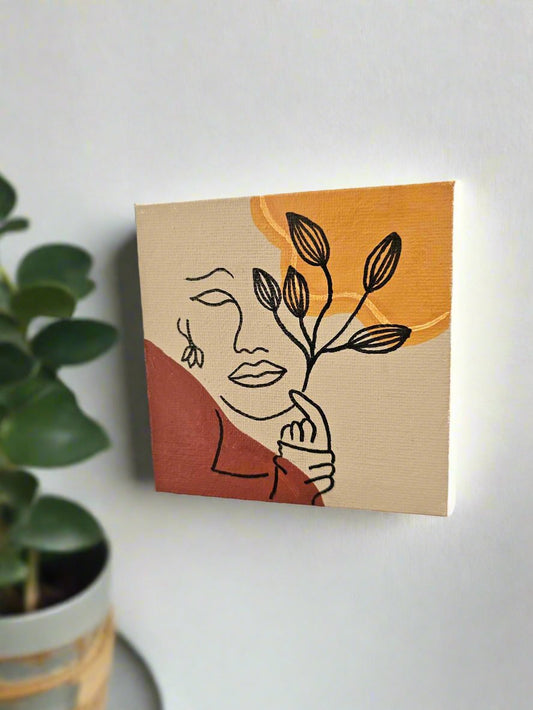 Madame Bouquet Mini Canvas painting Home deco 